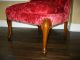 Hollywood Regency Mid Century Modern Red Velvet Slipper Chair Post-1950 photo 8