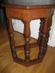 Jacobean Revival Side Table Stool With Gallery Form Legs 1920 ' S Walnut Post-1950 photo 9