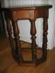 Jacobean Revival Side Table Stool With Gallery Form Legs 1920 ' S Walnut Post-1950 photo 3