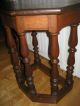 Jacobean Revival Side Table Stool With Gallery Form Legs 1920 ' S Walnut Post-1950 photo 8