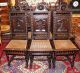 Exquisite Set Of 6 French Antique Brittany Chairs.  Made From Dark Oak. 1800-1899 photo 1