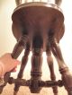 Antique Piano Stool W/back Seat Chair A.  Merriam Co Acton Ma Glass Ball Feet 1900-1950 photo 10