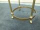 51015 Glass Top Lamp Table Stand With Brass Base With Swan Figures Post-1950 photo 5
