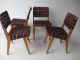 Knoll Webbed Birch Side Chair Set By Jens Risom Mid Century Modern Eames Design 1900-1950 photo 7