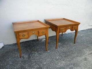 Pair Of Antique French Painted End / Side Tables By Milling Road 2117 photo