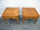 Pair Of Antique French Painted End / Side Tables By Milling Road 2117 Post-1950 photo 1