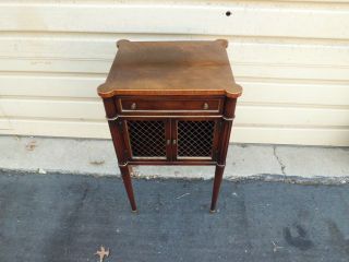 51051 Vintage Banded Mahogany Nightstand With Drawer photo