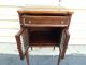 51051 Vintage Banded Mahogany Nightstand With Drawer Post-1950 photo 5
