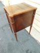 51051 Vintage Banded Mahogany Nightstand With Drawer Post-1950 photo 8