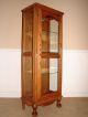 Oak Curio Cabinet,  Illuminating Display Shelves,  Claw And Ball Feet Other photo 1