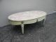 French Painted Mahogany Marble Top Coffee Table 2197 Post-1950 photo 2