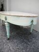 French Painted Mahogany Marble Top Coffee Table 2197 Post-1950 photo 5
