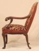 Late 19th Century Georgian Revival Tapestry Upholstered Carved Antique Arm Chair 1800-1899 photo 3