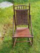 Antique Victorian Carpet Backed Rocking Chair Med.  Sized 1900-1950 photo 7