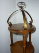 Vintage Butler Furniture 3 - Tier Muffin Stand Side Table Portable Walnut Wood Post-1950 photo 9