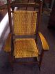 Antique Childs Rocking Chair (porch Rocker) Cane Seat Usa 1900-1950 photo 1