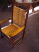 Antique Childs Rocking Chair (porch Rocker) Cane Seat Usa 1900-1950 photo 2