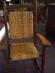 Antique Childs Rocking Chair (porch Rocker) Cane Seat Usa 1900-1950 photo 3