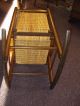 Antique Childs Rocking Chair (porch Rocker) Cane Seat Usa 1900-1950 photo 6