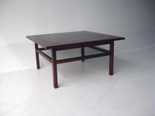 Mid Century Modern Coffee Cocktail Table Square Solid Wood Vintage Jen Risom photo