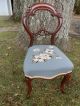 Gorgeous Antique Carved Balloon Back Chair W/needlepoint Seat 1800-1899 photo 4