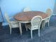Mid - Century Painted Dining Table With 4 Chairs & 1 Leaf 2718 Post-1950 photo 1