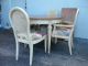 Mid - Century Painted Dining Table With 4 Chairs & 1 Leaf 2718 Post-1950 photo 3