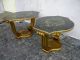 Pair Of Mid Century Glass Top Side Tables 1757 Post-1950 photo 3