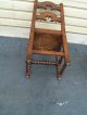 50234 Solid Oak Antique Carved Side Chairs Chair S 1900-1950 photo 9