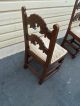 50234 Solid Oak Antique Carved Side Chairs Chair S 1900-1950 photo 8