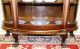 Antique American Curved Glass Tiger Oak Carved China Cabinet C1890 1800-1899 photo 9