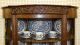 Antique American Curved Glass Tiger Oak Carved China Cabinet C1890 1800-1899 photo 4