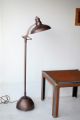 Industrial Modern Mid Century Leather With Metal Trim Table Brown Vintage Design Post-1950 photo 3