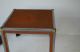 Industrial Modern Mid Century Leather With Metal Trim Table Brown Vintage Design Post-1950 photo 6