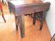 Carved And Pierced Walnut Gothic Side Table W/ Pierced Base 4761 1800-1899 photo 2