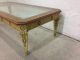 Mid - Century Modern Two Tone Ornate Solid Wood/glass Top Large Coffee Table Post-1950 photo 5