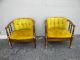 Pair Of Mid - Century Tufted Barrel - Shape Chairs By Statesville 2441 Post-1950 photo 1