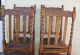 Set Of 4 English Antique Oak Barley Twist Chairs.  Sturdy &solid 1900-1950 photo 3
