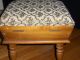 Anitque Sewing Box Foot Stool With Tapestry Cushioned Top,  Maple Wood Unknown photo 6