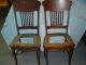 3 Matching Oak Formal D R Chairs - Early 1900 ' S - 1 Arm & 2 Straight - Twisted 1900-1950 photo 1