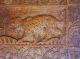 Antique Hand Art Carved Wood Elephant Oak Vintage Table 1800-1899 photo 2