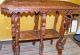 Antique Hand Art Carved Wood Elephant Oak Vintage Table 1800-1899 photo 3