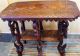Antique Hand Art Carved Wood Elephant Oak Vintage Table 1800-1899 photo 4