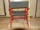 Antique Childs Canvas Seat & Back Red Wood Camping Fishing Chair Foldable Outdoo 1900-1950 photo 4
