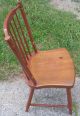 Red Hitchcock Furniture Signed + Stenciled Chair W/ Pine Seat Post-1950 photo 6
