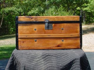 Antique Trunk With Awesome Restoration Circa 1869 photo