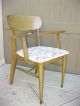 Set Of Four Vintage Mid Century Modern Danish Gold/tan Chairs Fabric Cushions Post-1950 photo 4