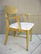 Set Of Four Vintage Mid Century Modern Danish Gold/tan Chairs Fabric Cushions Post-1950 photo 5