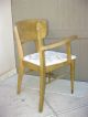 Set Of Four Vintage Mid Century Modern Danish Gold/tan Chairs Fabric Cushions Post-1950 photo 6