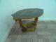 Vintage French Regency Gold Carved Lamp End Table Hollywood A Post-1950 photo 2